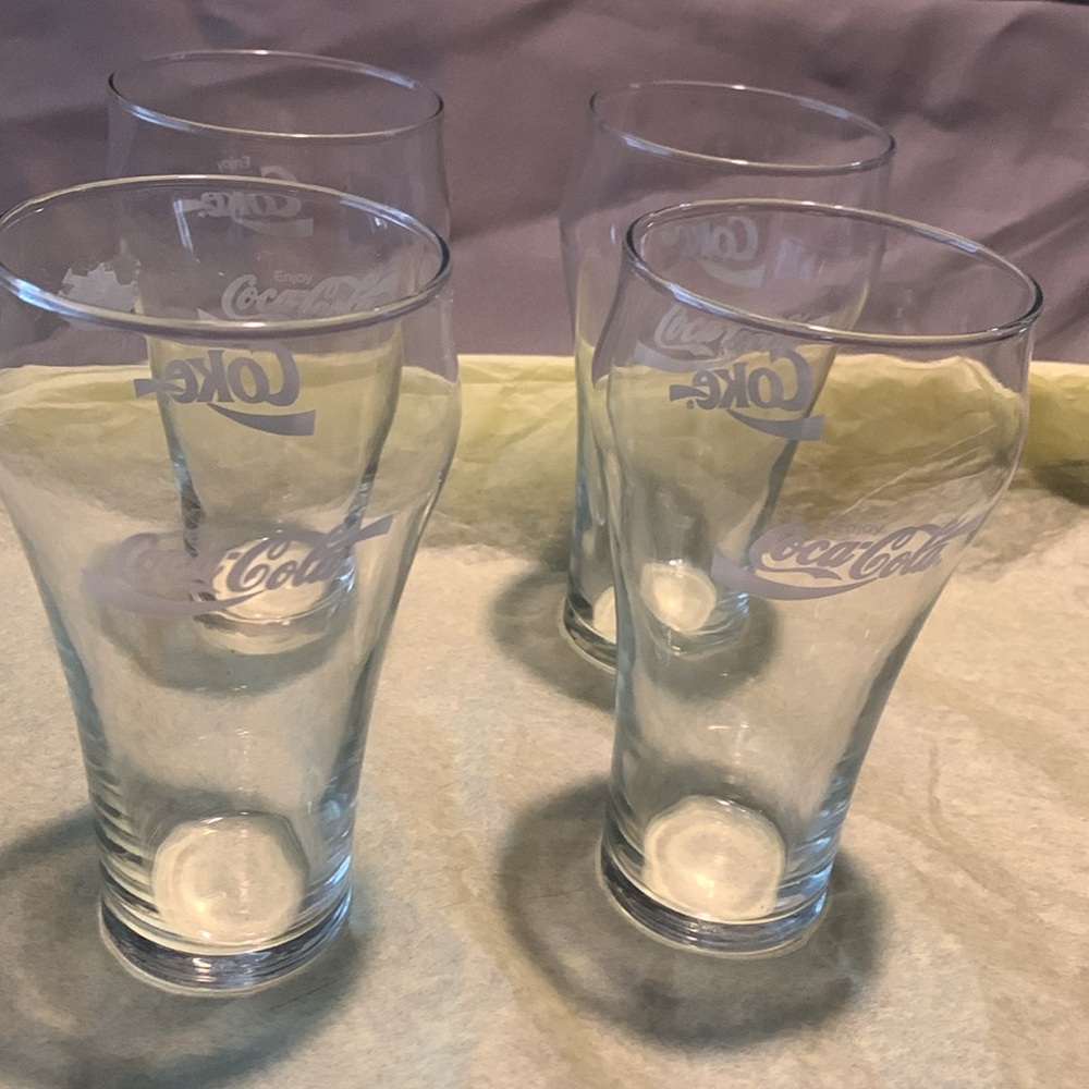 Coca-Cola 1970s Vintage 6.5" ENJOY COKE Bell Glass Tumbler Cup White Large - Picture 5 of 10
